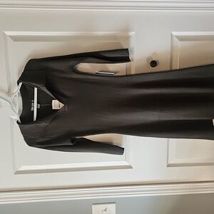 Black Ribbed Knit Dress